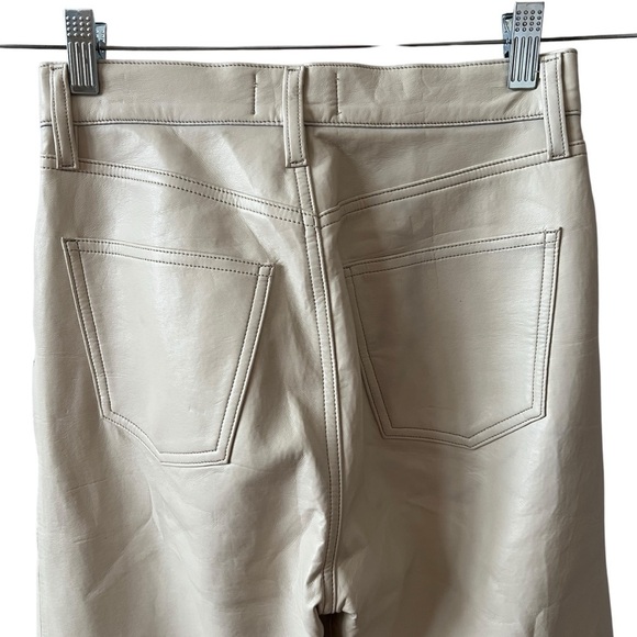 AGOLDE JEANS 24 RECYCLED LEATHER BLD POWDER IVORY STRAIGHT LEG CHIC PINCH WAIST - Picture 6 of 12